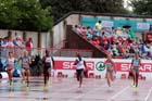 From left to right: Marika Popowicz (Poland), Viktoriya Pyatchenko (Ukraine), Anyika Onuora (GB), Myriam Soumare (France), Yulia Katsura (Rusia) and Libania Grenot (Italy) in the 200 metres at the European Athletics Team Championships.
